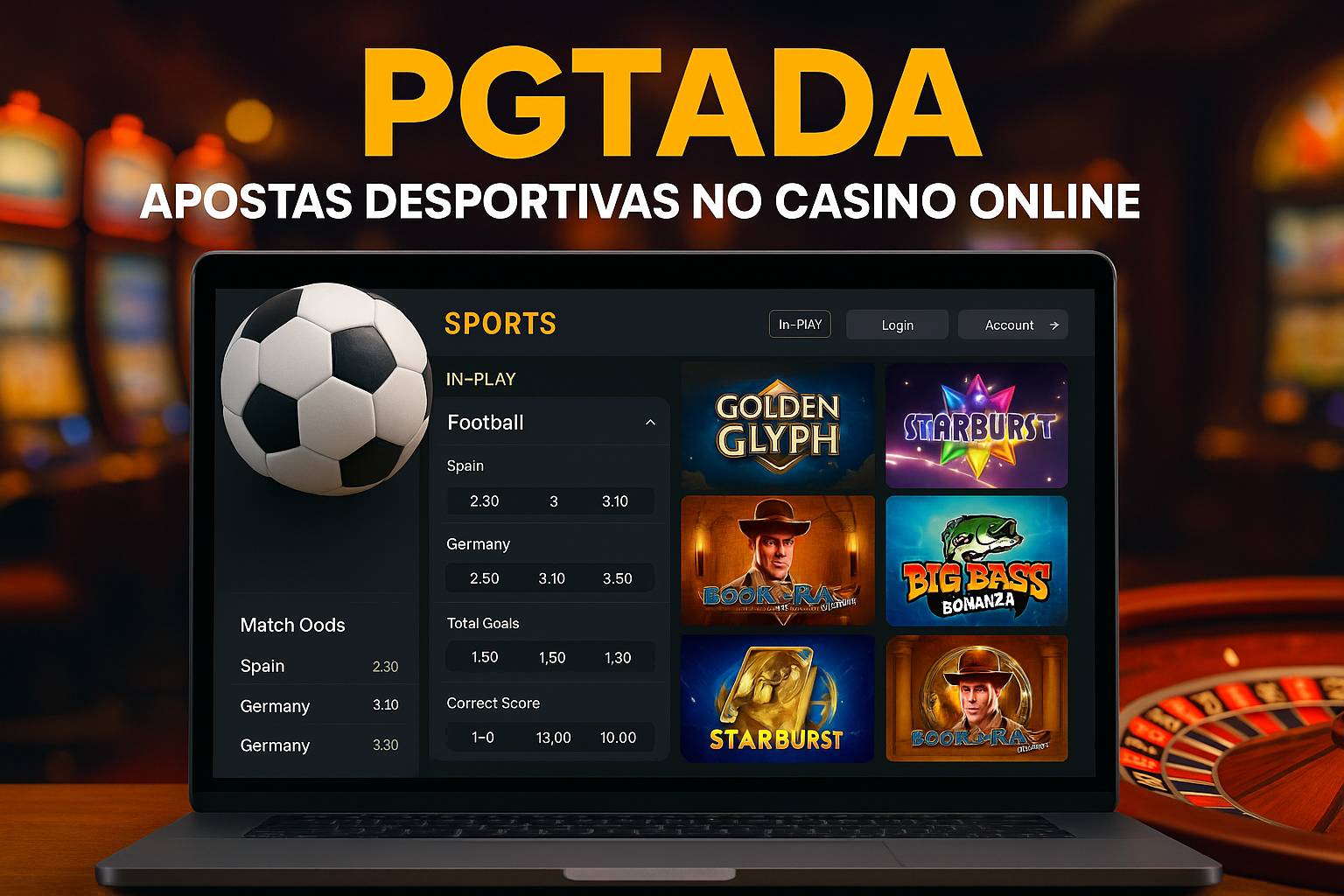 Apostas esportivas no cassino online PGTADA